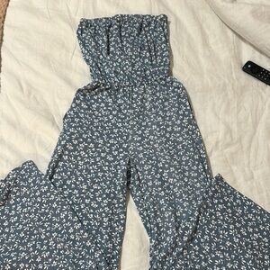 Floral Blue Jumpsuit